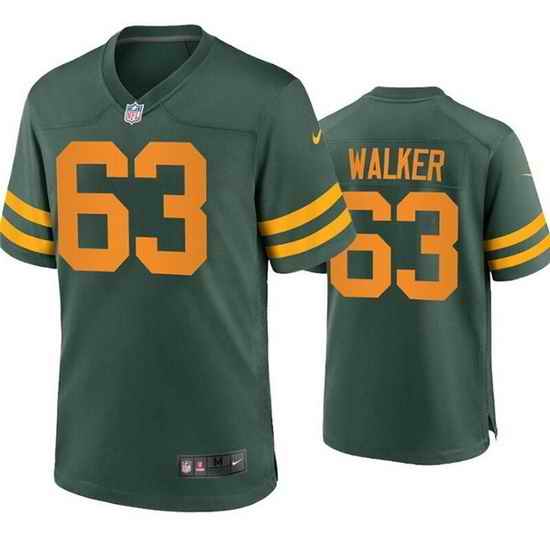 Men Green Bay Packers #63 Rasheed Walker Green Stitched Football Jersey