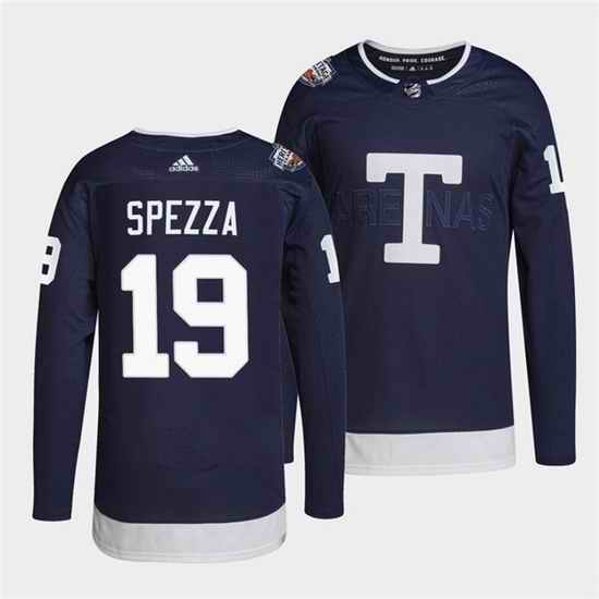 Men Toronto Maple Leafs #19 Jason Spezza 2022 Heritage Classic Navy Stitched jersey