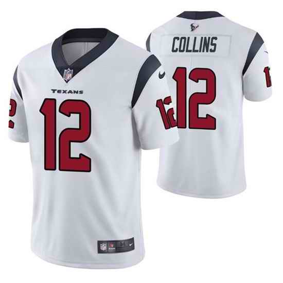 Men Houston Texans #12 Nico Collins White Vapor Untouchable Limited Stitched Jersey
