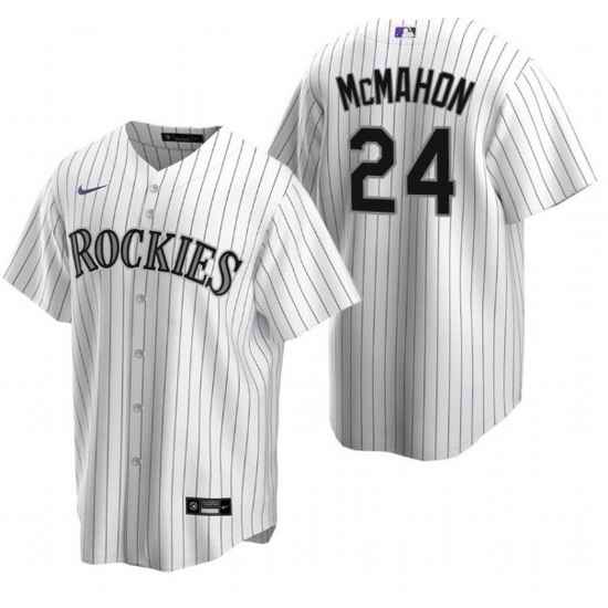 Men Colorado Rockies #24 Ryan McMahon White Stitched Baseball Jerse
