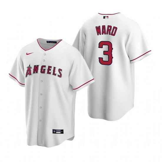 Men Los Angeles Angels #3 Waylor Ward White Cool Base Stitched Jerse-0