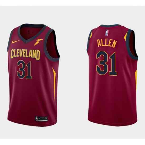 Men Cleveland Cavaliers #31 Jarrett Allen Basketball Wine Red Swingman Icon Edition Stitched Basketball Jersey