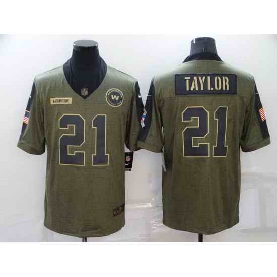 Men's Nike Washington Football Team #21 Sean Taylor 2021 Salute To Service Limited Jersey-0