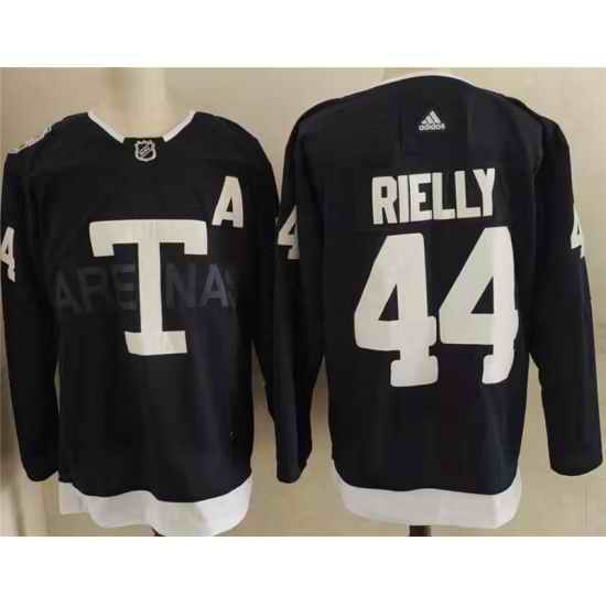 Men's Toronto Maple Leafs #44 Morgan Rielly Navy 2022 NHL Heritage Classic Adidas Jersey
