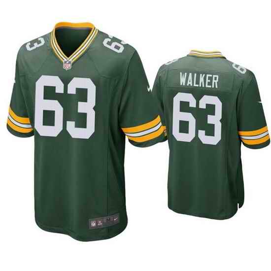 Men Green Bay Packers #63 Rasheed Walker Green Stitched Football Jerseyy