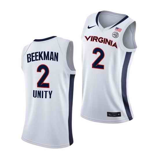 Virginia Cavaliers Reece Beekman Virginia Cavaliers White Unity 2021 New Brand Jersey