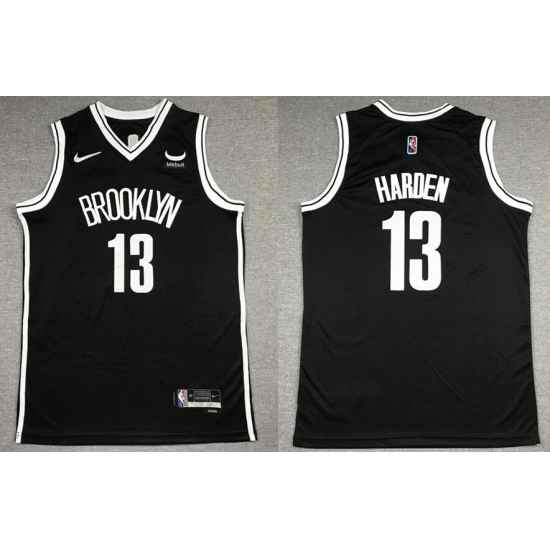 Men's Brooklyn Nets #13 James Harden 2021 #22 Navy Swingman City Edition Stitched Basketball Jersey