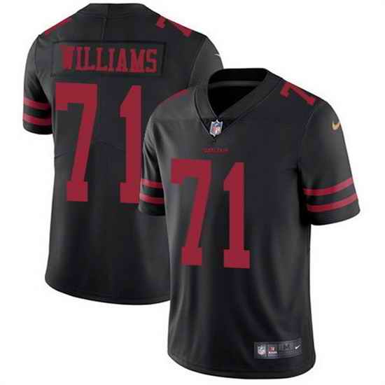 Men San Francisco 49ers #71 Trent Williams Black Vapor Untouchable Limited Stitched Football Jersey