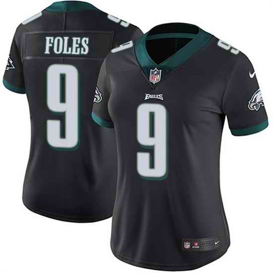 Women Philadelphia Eagles #9 Nick Foles Black Vapor Untouchable Limited Stitched Football Jersey