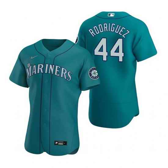 Men Seattle Mariners #44 Julio Rodr EDguez Aqua Flex Base Stitched jersey