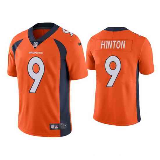 Men Denver Broncos #9 Kendall Hinton Orange Vapor Untouchable Limited Stitched Jersey