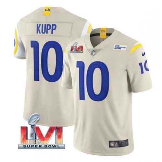 Nike Los Angeles Rams #10 Cooper Kupp Bone 2022 Super Bowl LVI Vapor Limited Jersey
