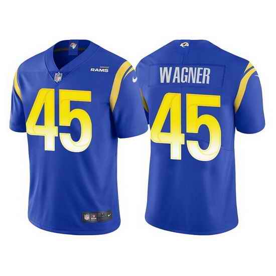 Men Los Angeles Rams #45 Bobby Wagner Royal Vapor Untouchable Limited Stitched Football jersey