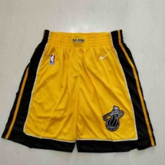 Men Miami Heat Yellow Award Shorts