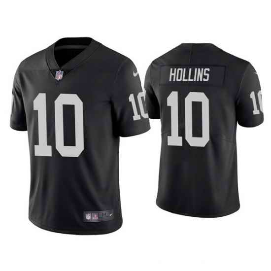 Men Las Vegas Raiders #10 Mack Hollins Black Vapor Untouchable Limited Stitched Jersey-0