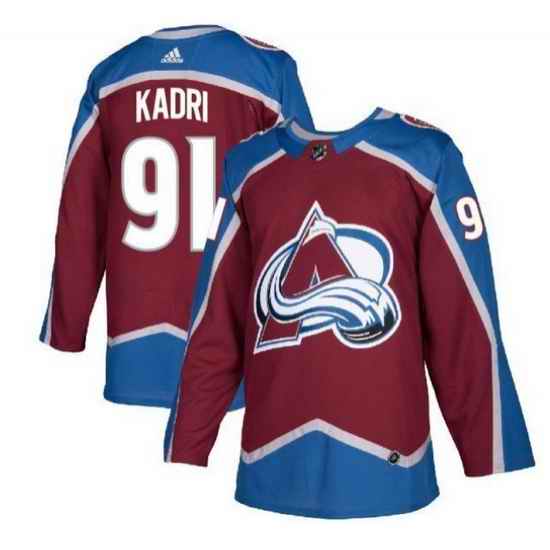 Men Colorado Avalanche #91 Nazem Kadri Burgundy Stitched Jersey