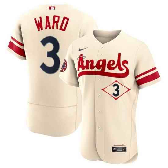 Men Los Angeles Angels #3 Taylor Ward 2022 Cream City Connect Flex Base Stitched Jersey