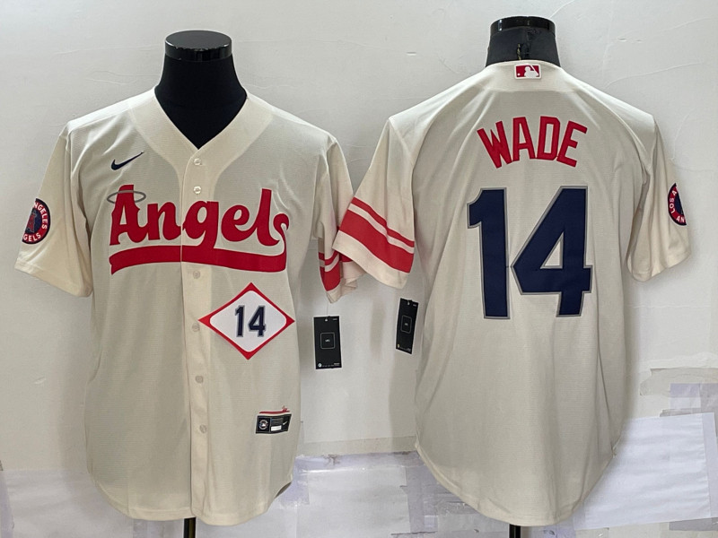 Angels #14 Tyler Wade Cream Nike 2022 City Connect Cool Base Jersey