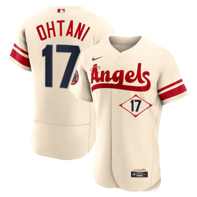 Angels #17 Shohei Ohtani Cream 2022 City Connect Flexbase Jersey