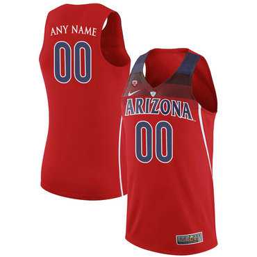 Men%27s Arizona Wildcats Red Custom College Basketball Jersey