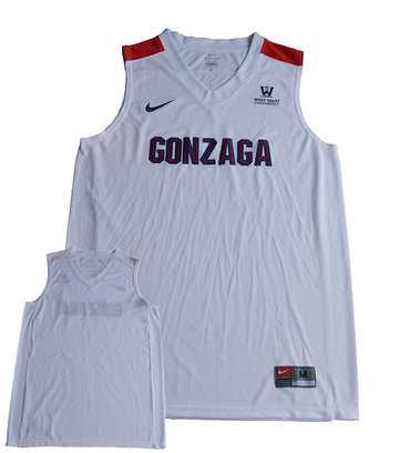 Men%27s Gonzaga Bulldogs White Customized College Basketball Jersey