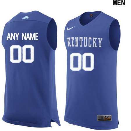 Men%27s Kentucky Wildcats Custom College Basketball Royal Blue Jersey