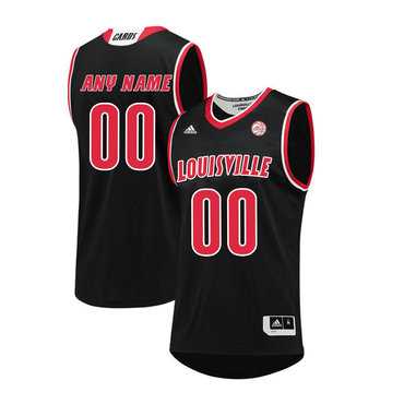 Men%27s Louisville Cardinals Customized Black College Basketball Jersey