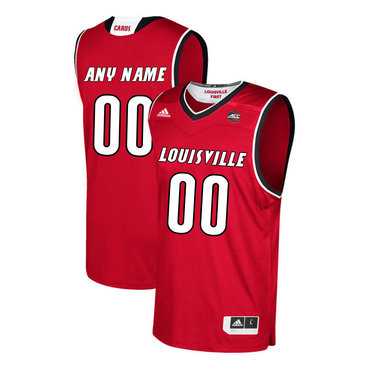 Men%27s Louisville Cardinals Customized Red College Basketball Jersey