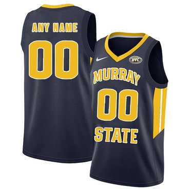 Men%27s Murray State Racers Customized Navy College Basketball Jersey