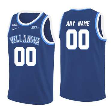 Men%27s Villanova Wildcats Blue Customized College Basketball Jersey