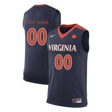 Men%27s Virginia Cavaliers Navy College Basketball Customized Jersey