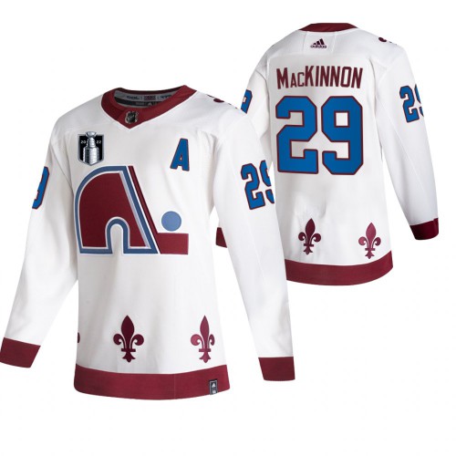Colorado Colorado Avalanche #29 Nathan MacKinnon Men’s Adidas 2022 Stanley Cup Final Patch Reverse Retro Alternate NHL Jersey Men’s