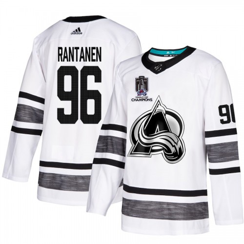 Colorado Colorado Avalanche #96 Mikko Rantanen White 2022 Stanley Cup Champions Authentic All-Star Stitched NHL Jersey Men’s