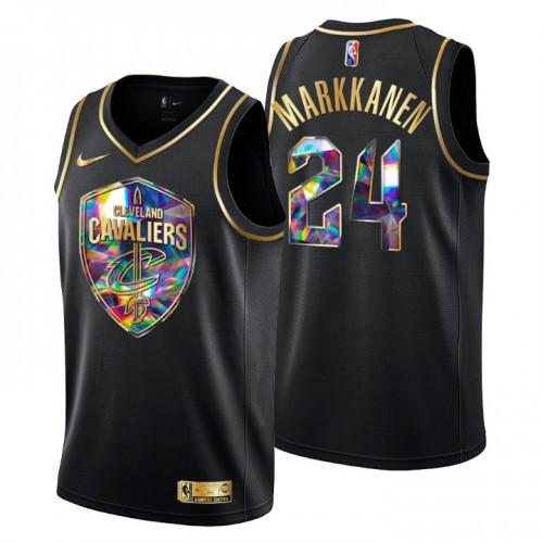 Cleveland Cleveland Cavaliers #24 Lauri Markkanen Men’s Golden Edition Diamond Logo 2021/22 Swingman Jersey – Black Men’s