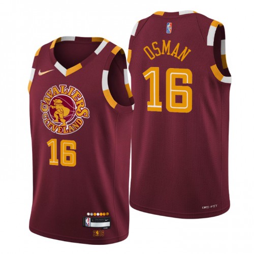 Cleveland Cleveland Cavaliers #16 Cedi Osman Men’s Nike Wine 2021/22 Swingman NBA Jersey – City Edition Men’s