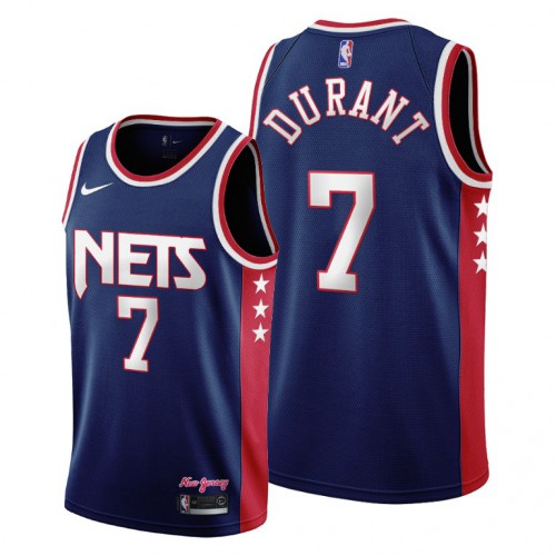 Brooklyn Brooklyn Nets #7 Kevin Durant Men’s 2021-22 City Edition Throwback 90s Wordmark Navy NBA Jersey Men’s