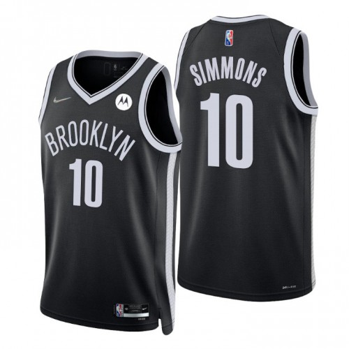 Nike Brooklyn Nets #10 Ben Simmons Black Men’s 2021-22 NBA 75th Anniversary Diamond Swingman Jersey – Icon Edition Men’s