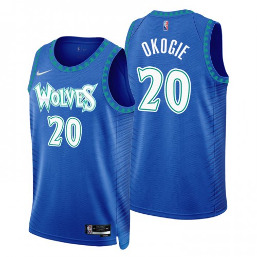 Minnesota Minnesota Timberwolves #20 Josh Okogie Men’s Nike Royal 2021/22 Swingman NBA Jersey – City Edition Men’s