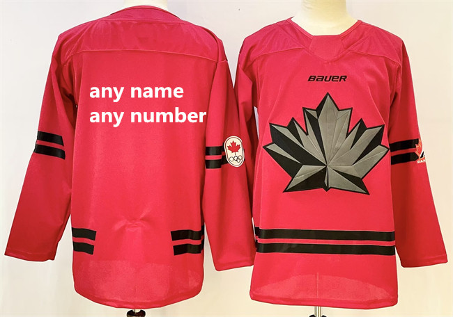 Men's Canada Hockey Custom Red 2026 Stitched Hockey Jersey-0