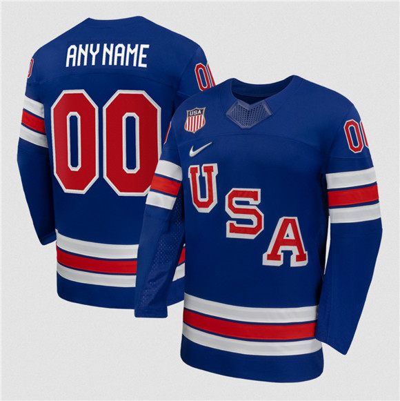 Men's USA Active Player Custom Blue 2026 Stitched Jersey-0