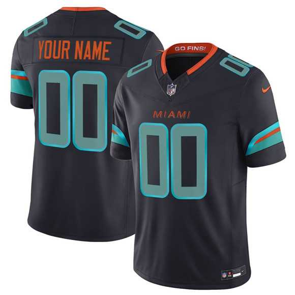 Men%27s Miami Dolphins Active Player Custom Black 2025 F.U.S.E. %27Rivalries%27 Vapor Limited Football Stitched Jersey