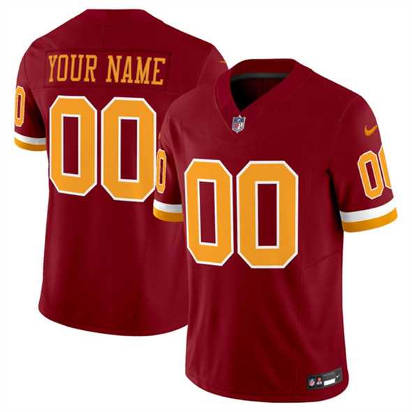 Men%27s Washington Commanders Active Player Custom Burgundy 2025 F.U.S.E. Throwback Limited Football Stitched Jersey