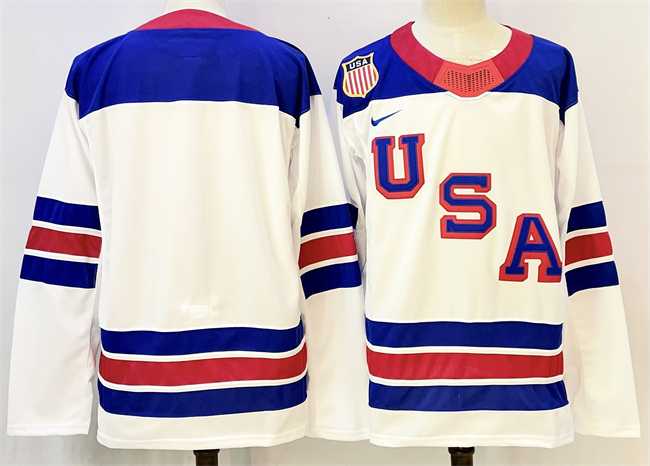 Men's USA Blank White 2025-2026 Stitched Jersey-0