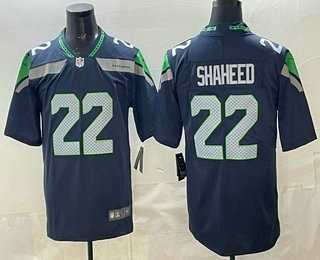Men's Seattle Seahawks #22 Rashid Shaheed Limited Navy Vapor Stitched Jersey-0