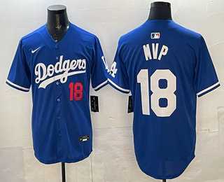 Men%27s Los Angeles Dodgers #18 Yoshinobu Yamamoto MVP Blue Limited Stitched Jersey