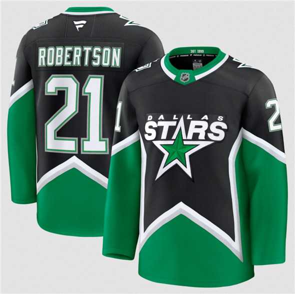 Men%27s Dallas Stars #21 Jason Robertson Black 2025-26 Alternate Stitched Jersey Dzhi