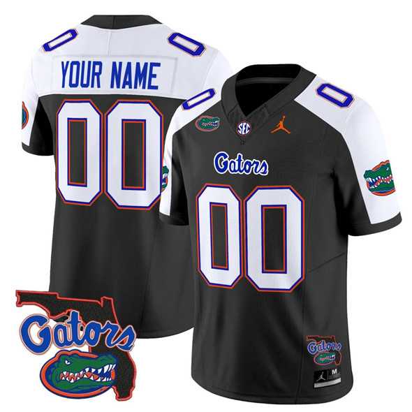 Men's Florida Gators ACTIVE PLAYER Custom Black Alternate 2024 F.U.S.E. Florida Patch Vapor Limited Stitched Jersey-0
