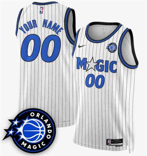 Men's Orlando Magic Active Player Custom White 2025 New Generation of Magic Stitched Basketball Jersey-0
