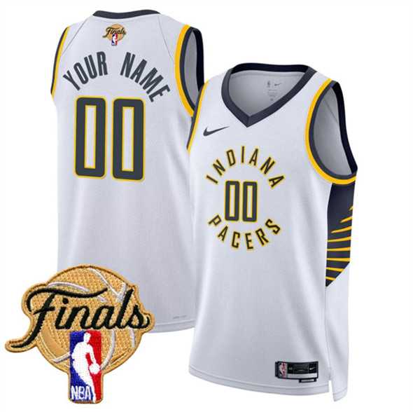 Men%27s Indiana Pacers Active Player Custom White 2025 Finals Association Edition Stitched Basketball Jersey