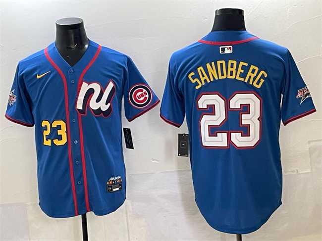 Men's National League #23 Ryne Sandberg Blue 2025 All-Star Edition Limited Stitched Jersey-0